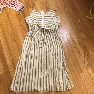 Boho Striped Sleeveless Dress